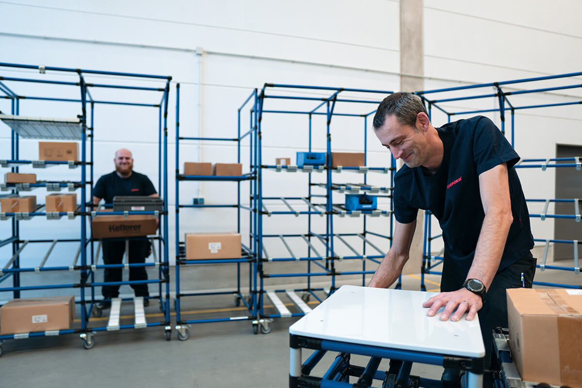 Arbeitsplatzsysteme aus Rohrstecksystemen