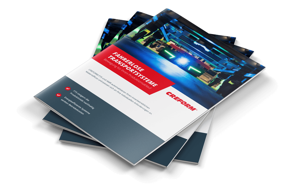 CREFORM Flyer für Fahrerlose Transportsysteme