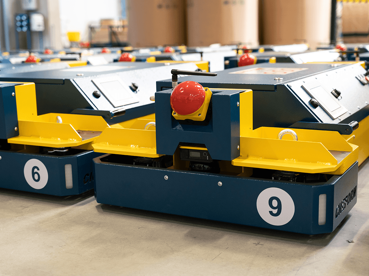 Individuell gebaute FTS AMR Transportwagen